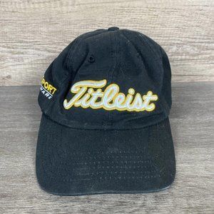 Titleist Hat Adjustable Black And Yellow DV Sport Software